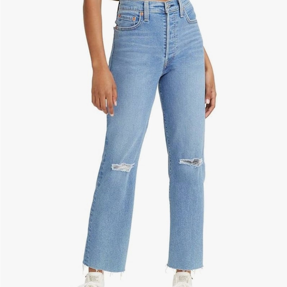 Levi's Ribcage Straight Ankle Blue Jeans